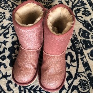 Ugg boots sparkly pink sz 1